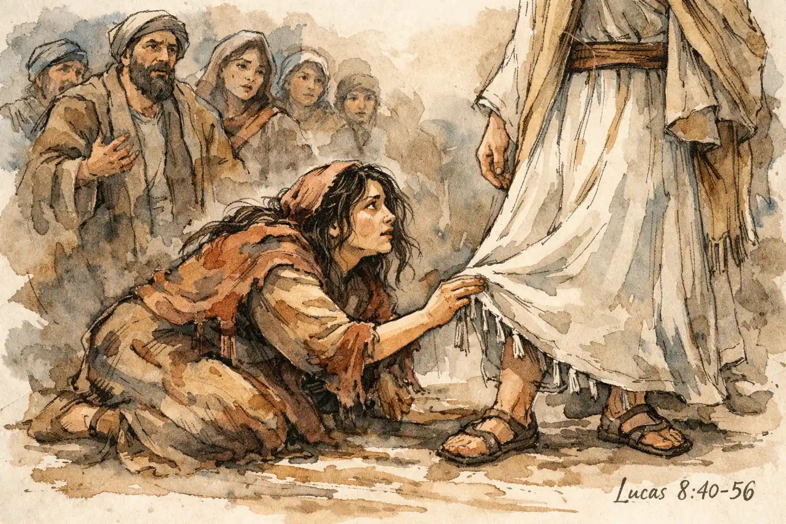 La mujer con flujo de sangre